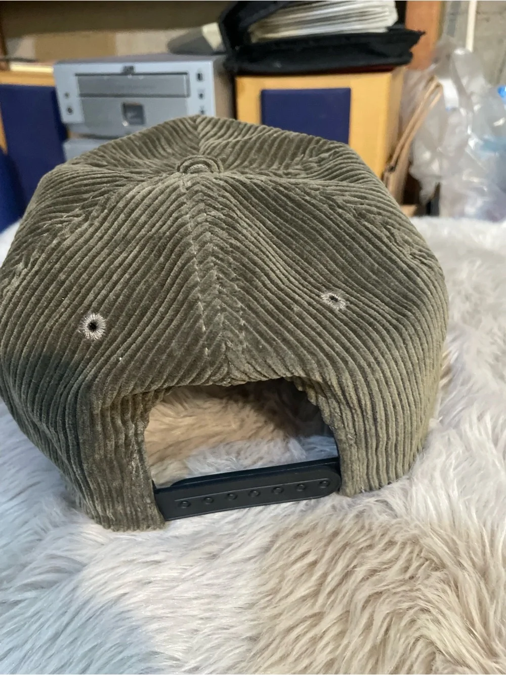 Shane McConkey Foundation Olive Green Corduroy Hat Rare Ski BASE Jump Cap Vtg